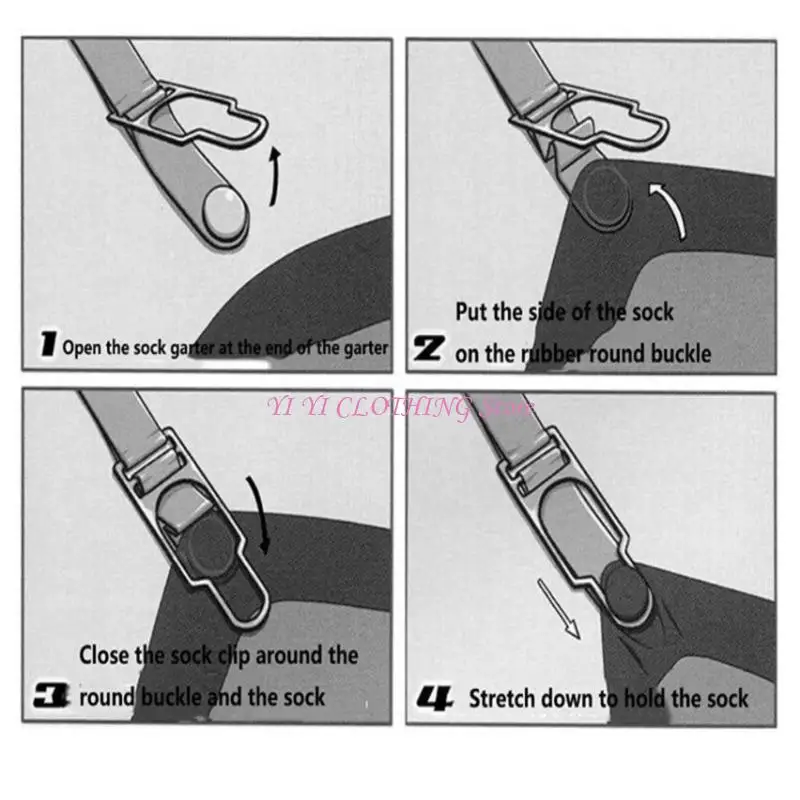 N5KF Classical Men Shirt Stays Belt with Non-slip Locking Clips Fit Business Office Suspender Garter Belt Utility Accessory