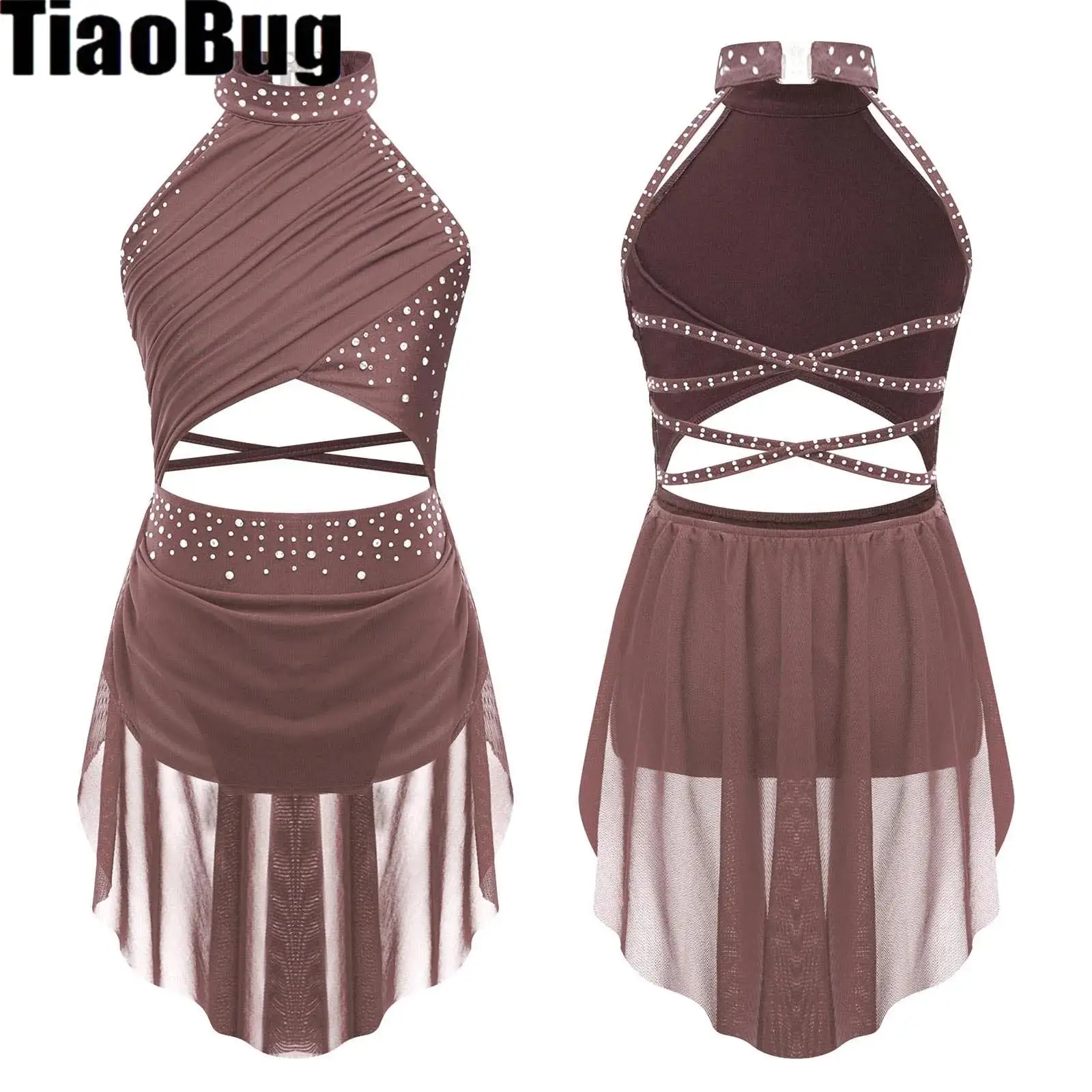 

Женское платье-трико с открытой спиной и вырезом на бретельках