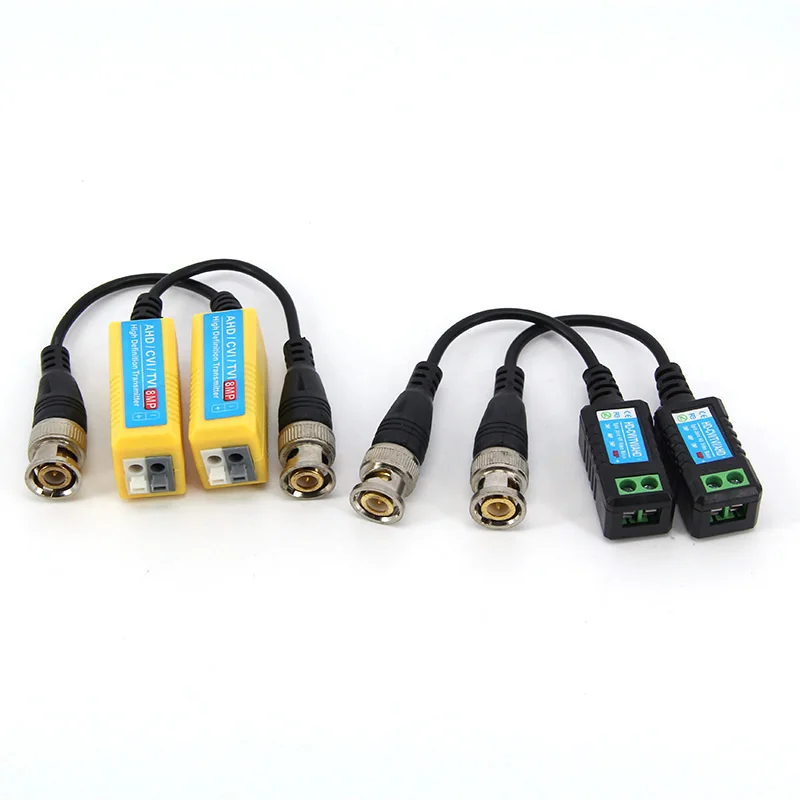 비디오 발룬 패시브 발룬 RJ45 CCTV BNC 공급 전원 커넥터 어댑터, 트위스트 지지대 AHD CVI TVI 카메라 W28, 5 쌍, 4K 8MP