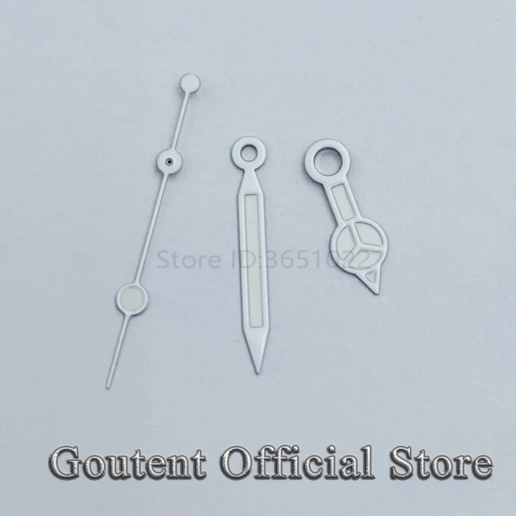 Goutent الأخضر مضيئة ساعة بيضاء الأيدي تناسب NH35 NH36 ETA 2836 2824 DG2813 3804 ميوتا 8215 8205 821A حركة