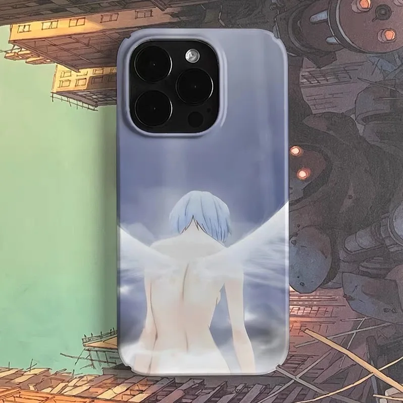 

Ins Blue Angel Wings Girl Phone Case for IPHONE 17 Air 16E 15 PROMAX 14 Plus 13 12 MINI 11 PRO 16Plus XR XS Acrylic Phone Cover