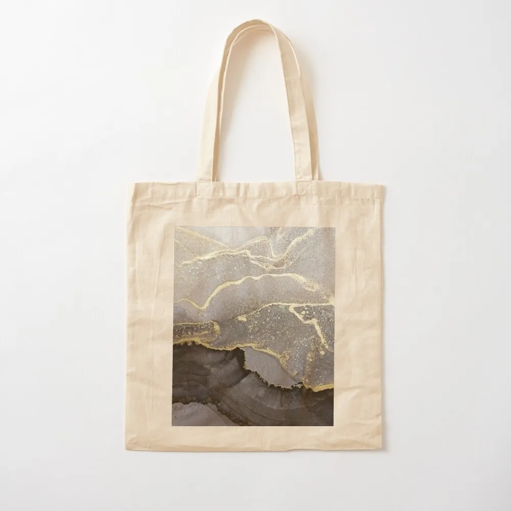 Elegant black gold marble ink abstract painting Tote Bag tote bag woman sacs de shopping canvas tote bag custom bags