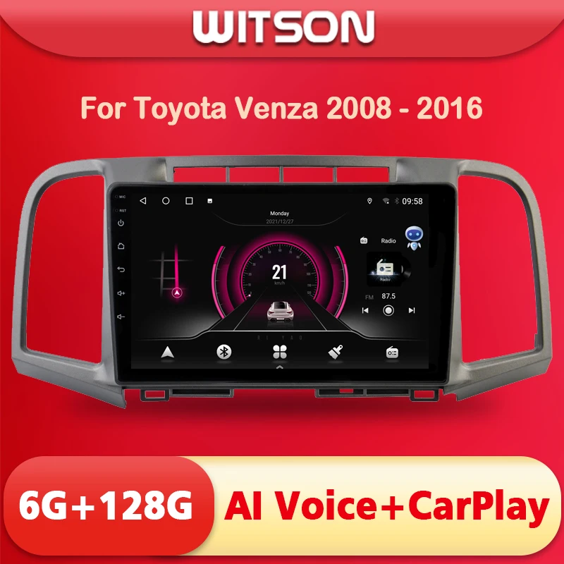 

WITSON 9 inch Android 11 AI VOICE 1 Din in Dash Car radio For Toyota Venza 2008 - 2016 Player