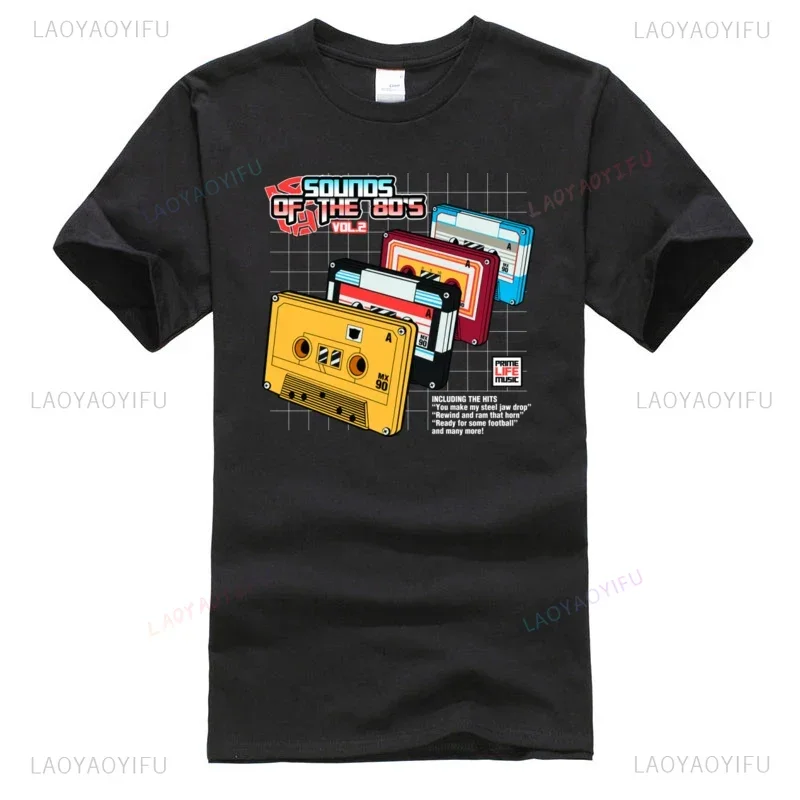 Punk Vintage Clothing Shirt Sounds 80s Cassette Tape Man T Shirts Code Geass Personalized Discount Funny T-Shirt Music Love