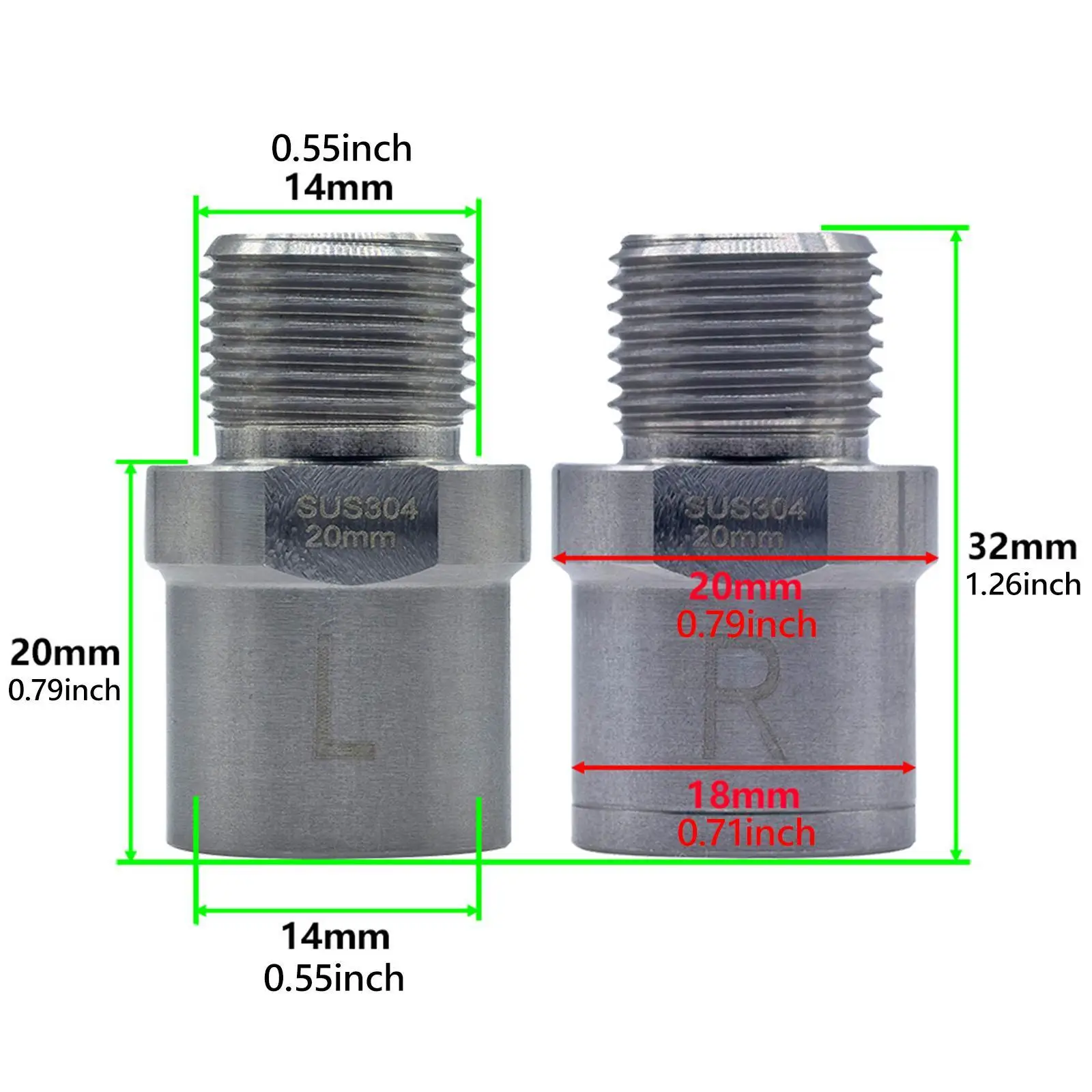 2 قطعة دراجة دواسة تمديدات الركاب Footpegs تمديد الفولاذ المقاوم للصدأ تركيب فاصل التثبيت ل #6