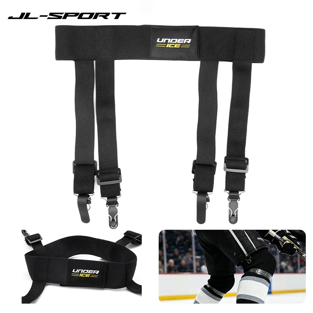 

JR/SR Ice Hockey Elastic Garter Belt Adjustable Hockey Sock Garter Belt Non-Slip Fit Hockey Baseball Soccer Sports Garter Belt