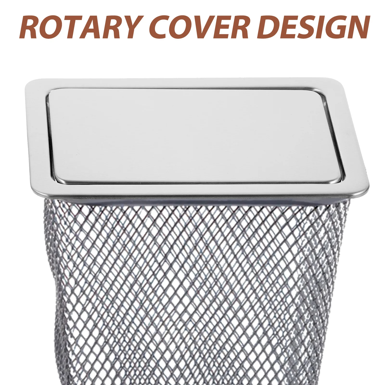 

Kichvoe Recessed Trash Bin Rectangular Swing Lid Auto Flap Cover for Kitchen Bathroom 27.2x18.7x3.3inch