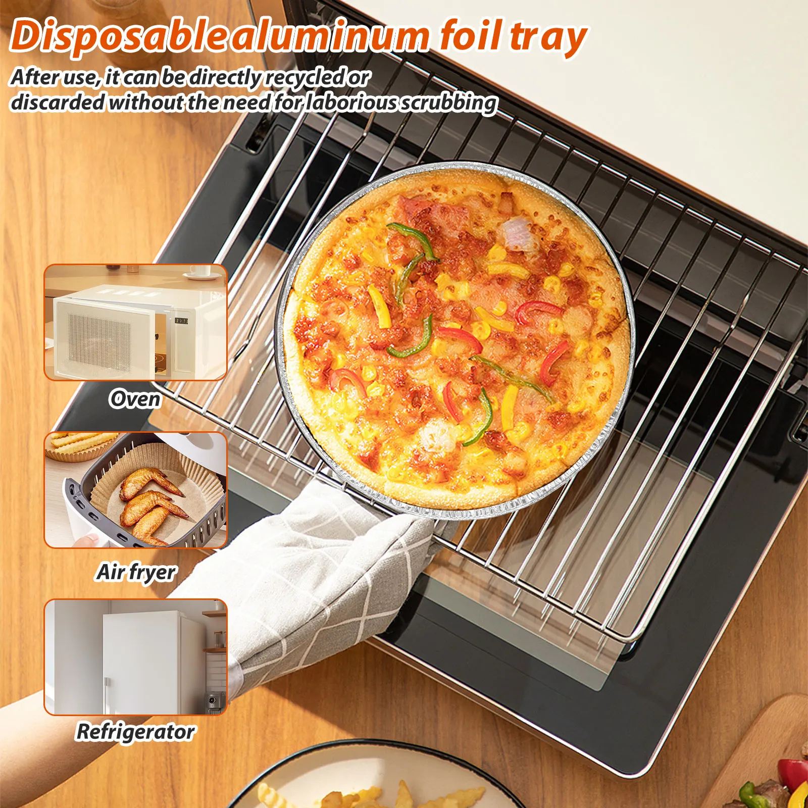 20 Pcs Round Aluminum Foil Piz - огляд і ціна Pizza Conveyor Oven