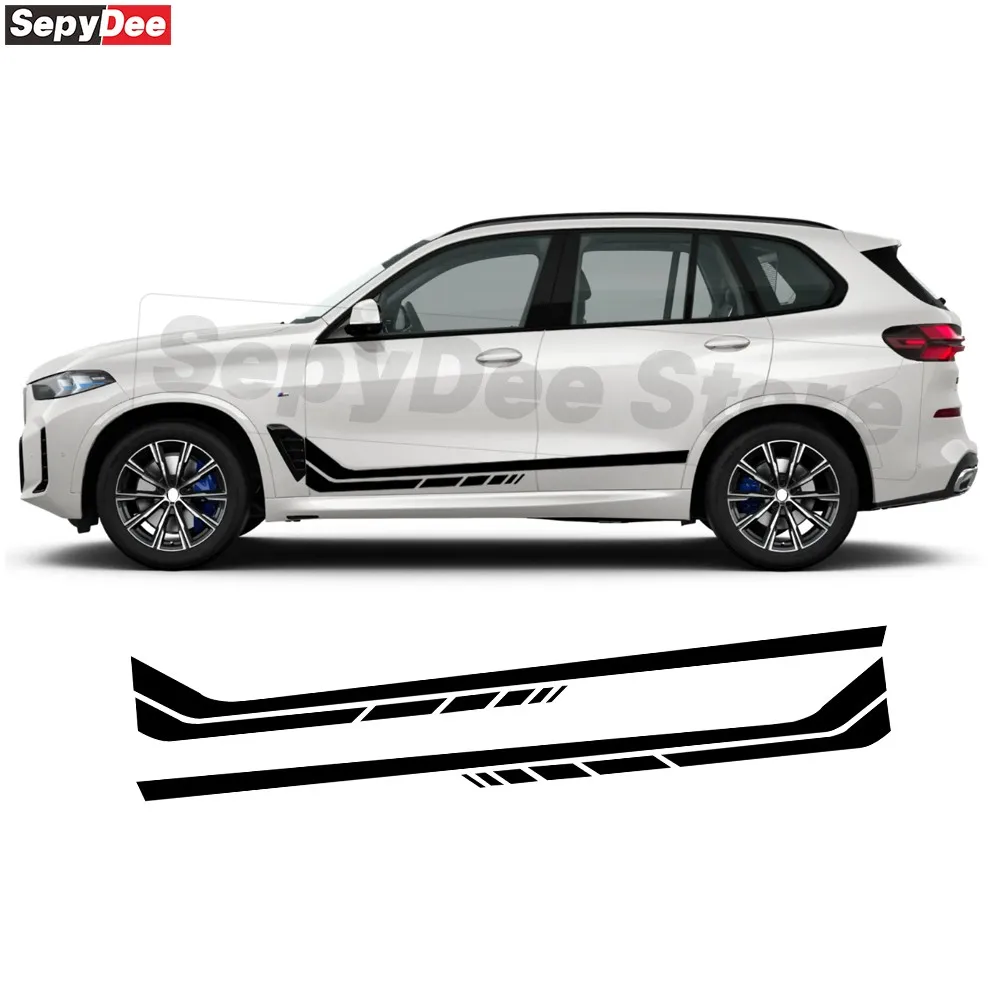 

2Pcs Car Door Side Stripes Stickers Vinyl Decal for Ford BMW X5 G05 Car Accessories