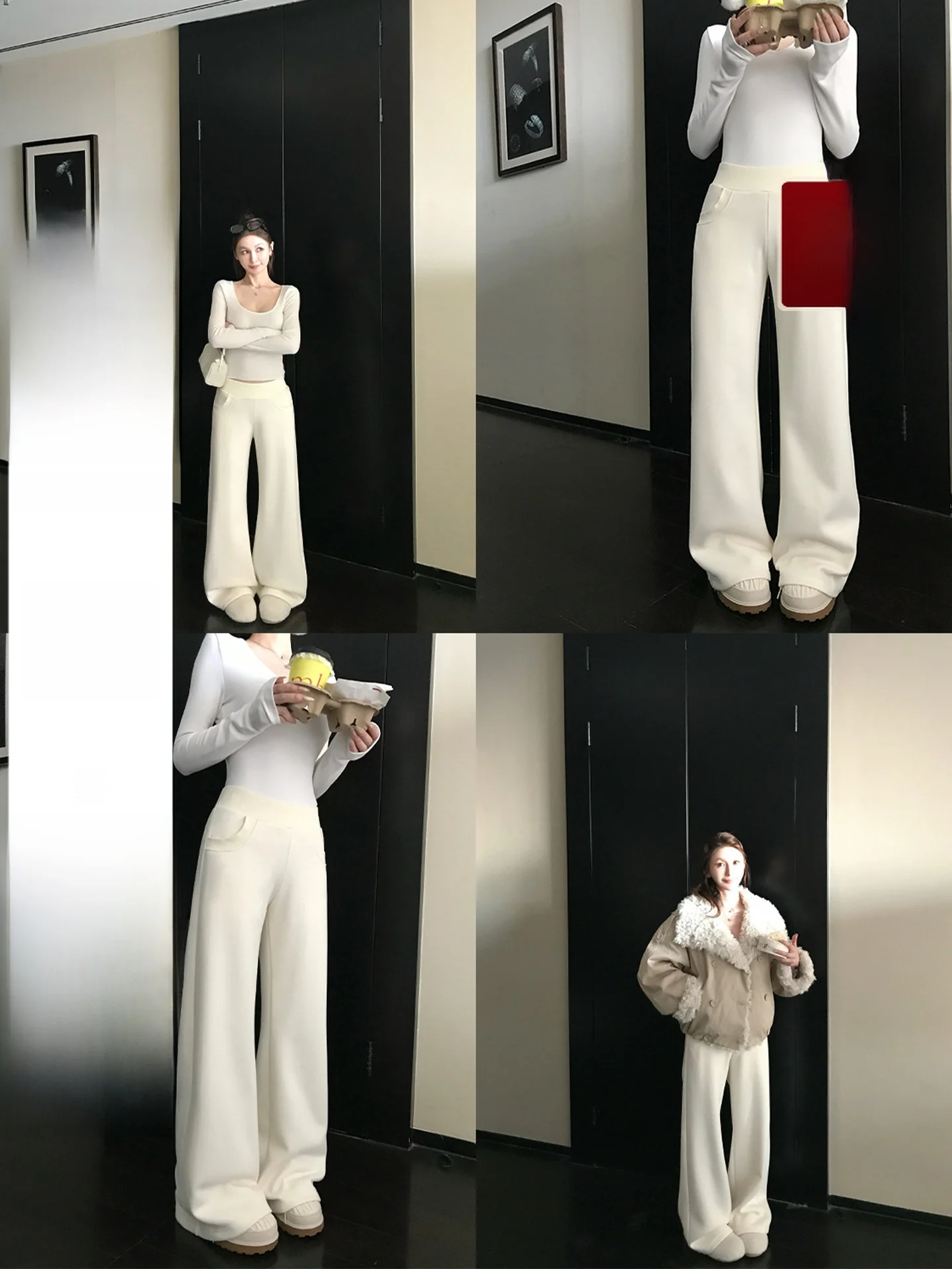 

Брюки Skk Store из ацетатной шерсти, широкие, повседневные, с высокой талией, из полиэфирного волокна, особая ткань FCE, выше колена, прочные