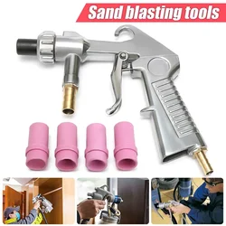 Sand Blasting Abrasive Tool Sprayer Sandblaster Feed Guns Air Siphon Ceramic Nozzles Tips Kit Power Tools