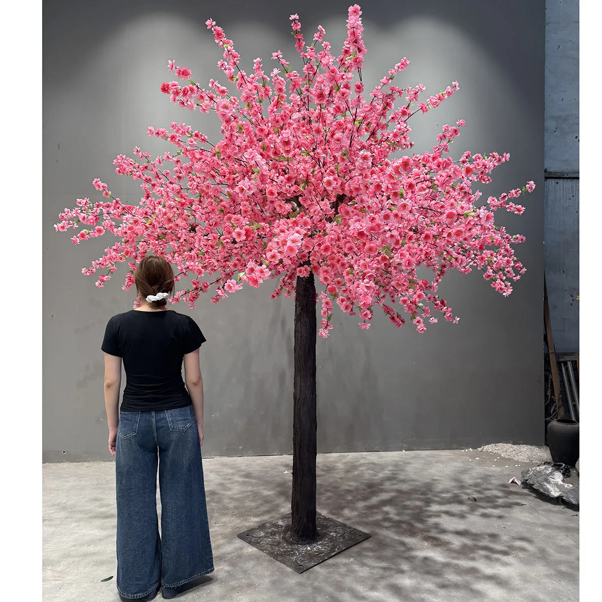 Pink Artificial Peach Blossom Tree Wedding Backdrop Plant for Parties Events Home Garden Decoration