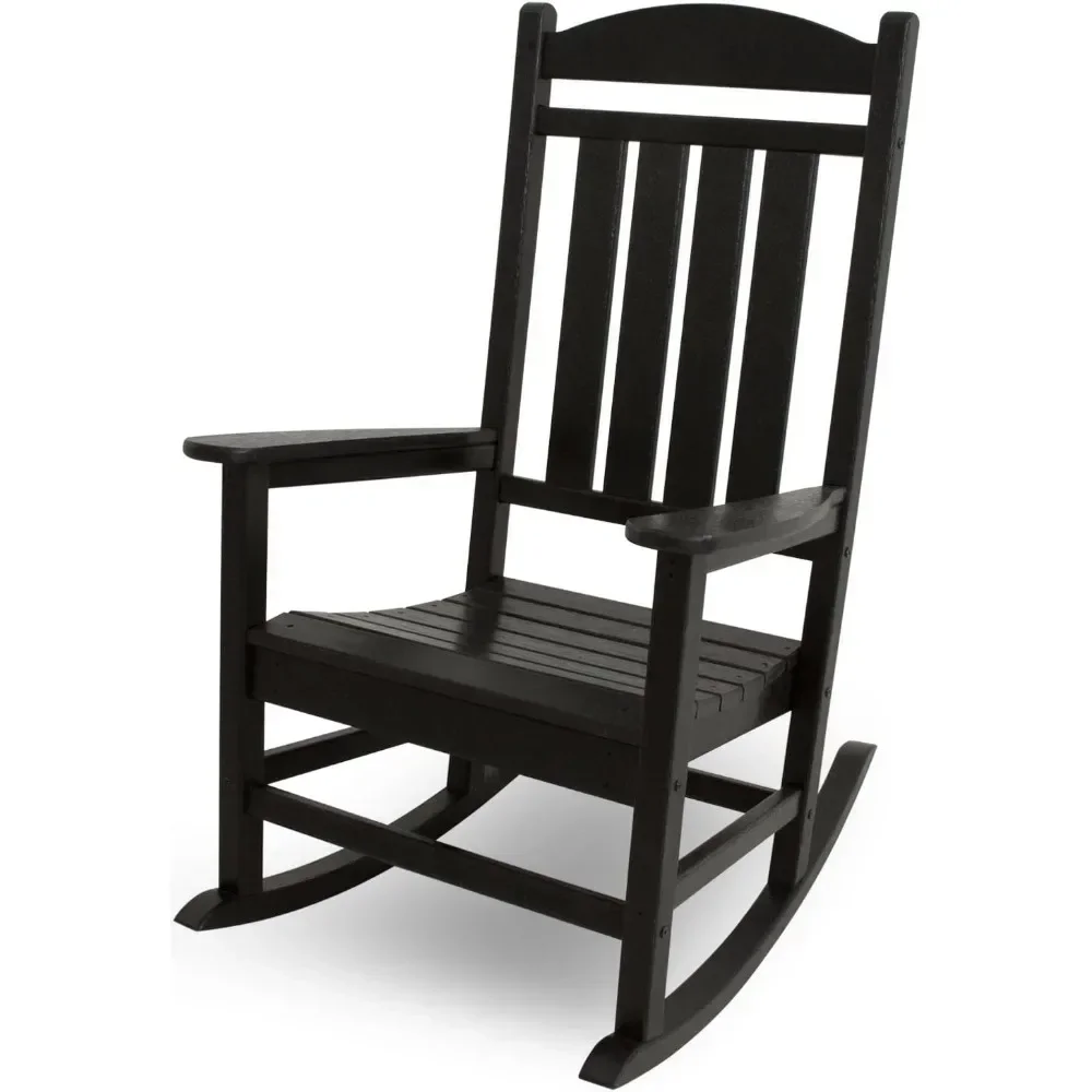 POLYWOOD R100BL Presidential Rocking Chair, Black USA