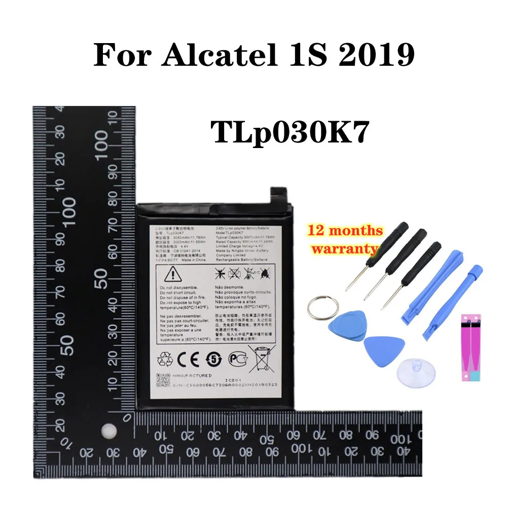 

New 3060mAh TLp030K7 Battery For Alcatel 1S 2019 OT-5024 5024A 5024D 5024J 5024I 5024F High Quality Phone Battery