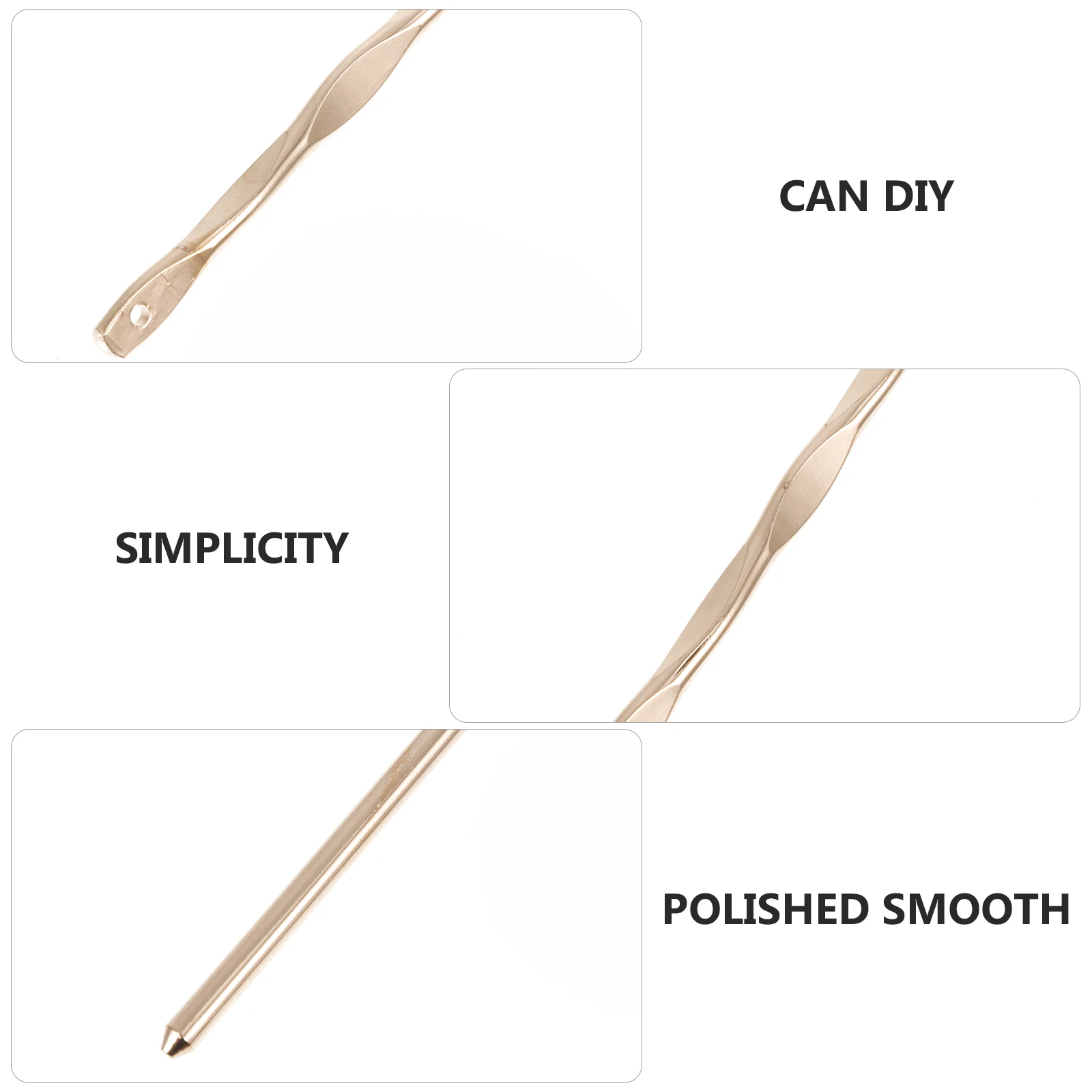 

2pcs Traditional Style Hairpin Stick High-Quality Diy Hair Chopstick Making Accessories Craft Decor Bride Headdress Charms