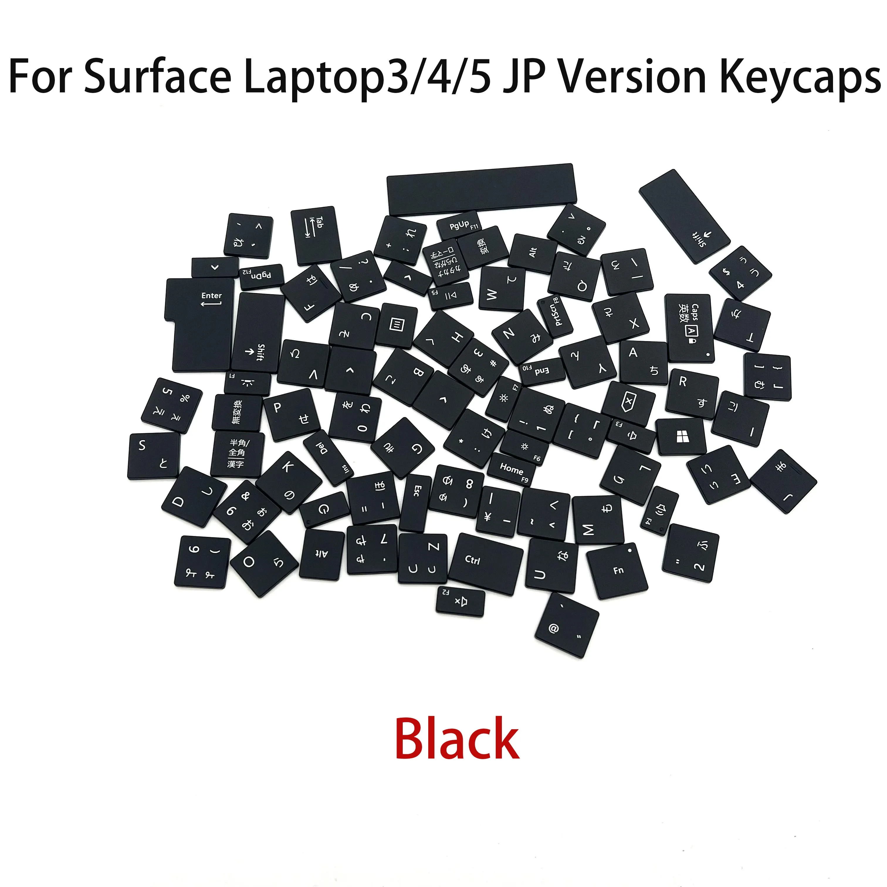 Oryginał dla Surface Laptop 3 4 5 Nakładka na klawiaturę Nakładka na klawiaturę 1868 1867 1872 1873 19511958   1959 Zestaw nasadek na klawisze w wersji czarno-srebrnej JP — zdjęcie produktu 3