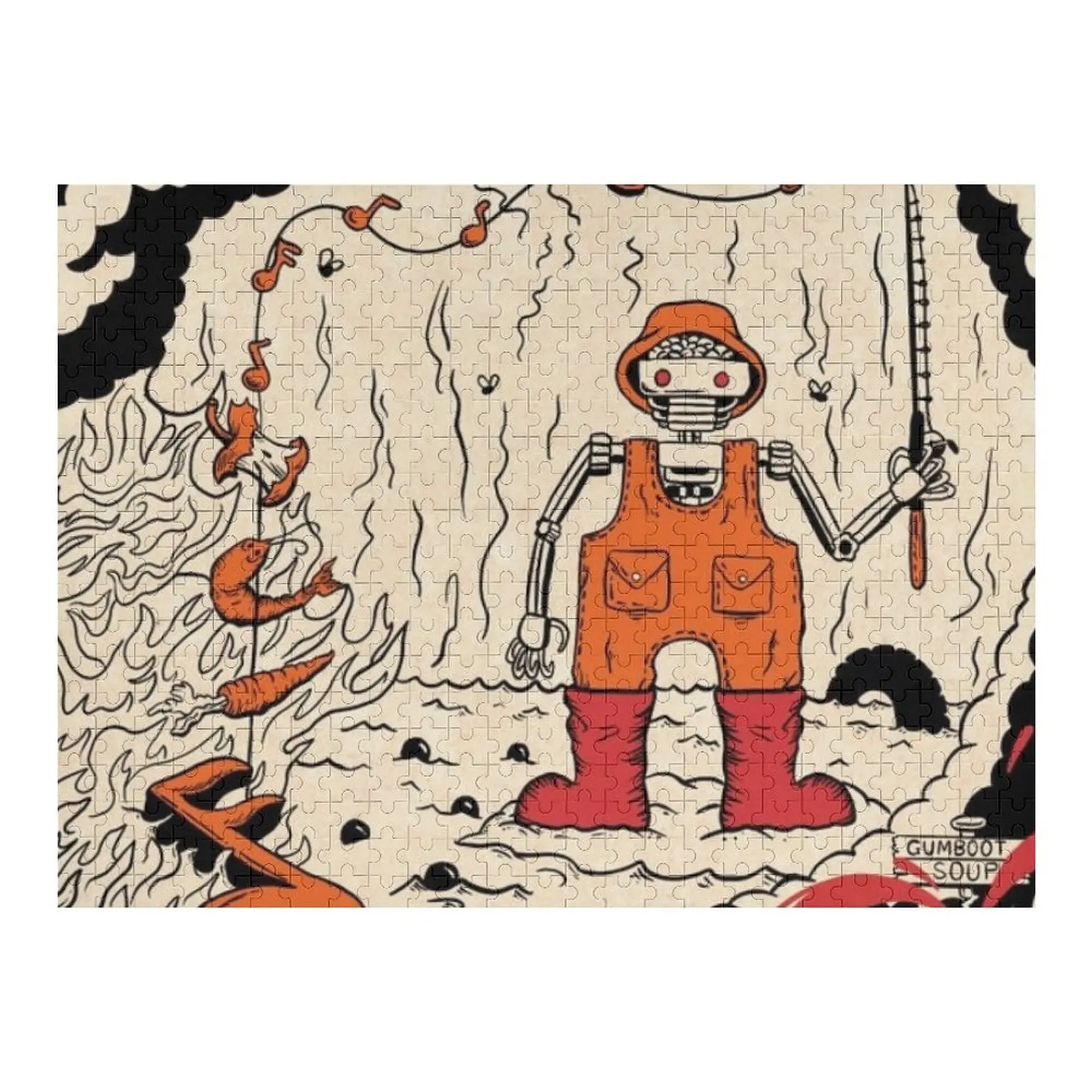 

Fishing For Fishies x Gumboot Soup Jigsaw Puzzle Personalized Toys Personalize Name Wooden Toy Puzzle