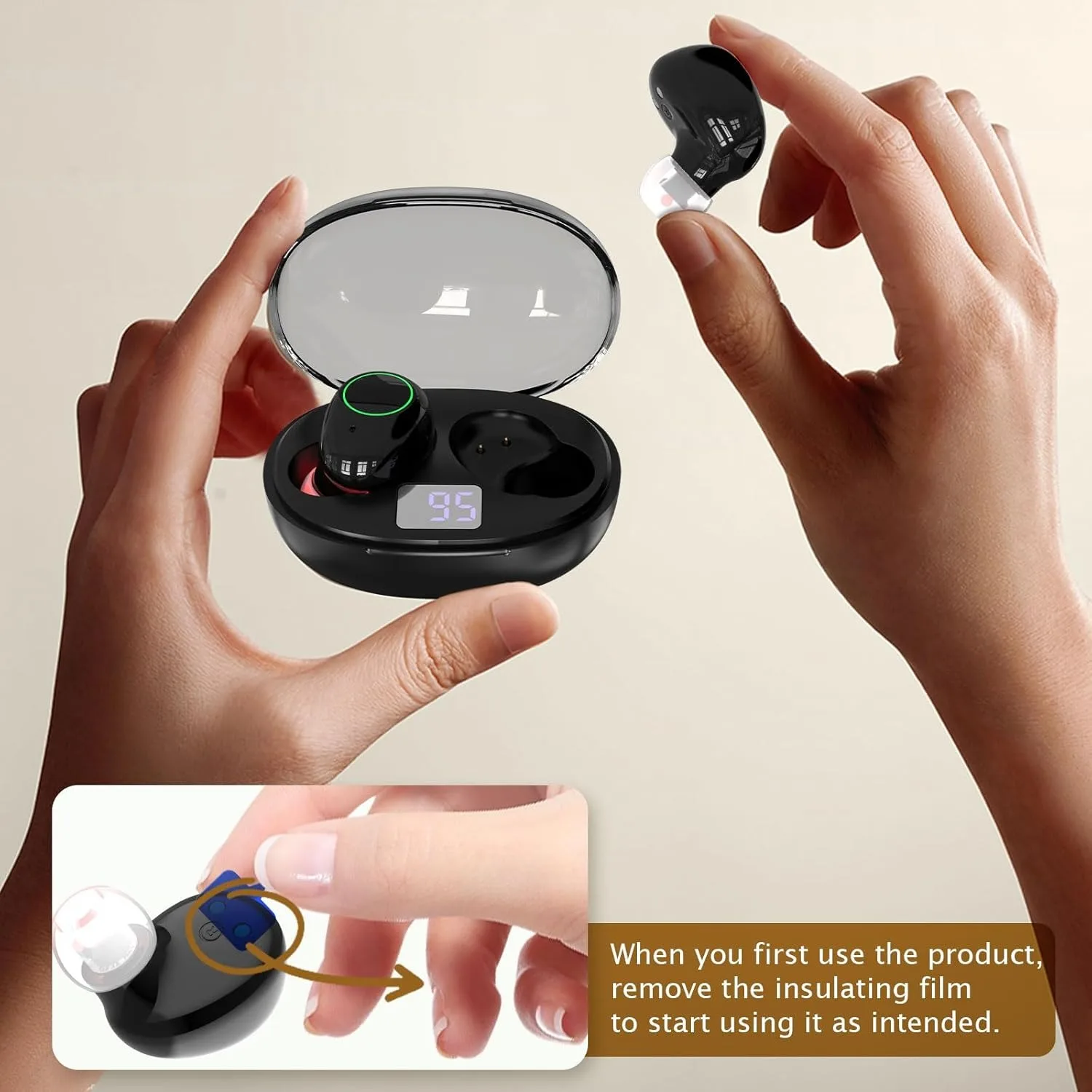 Tinnitus Ear Laser Therapy Device 650nm Red Light LLLT Irradiator 3 Modes Rechargeable Earplug Treatment Otitis Ear Care