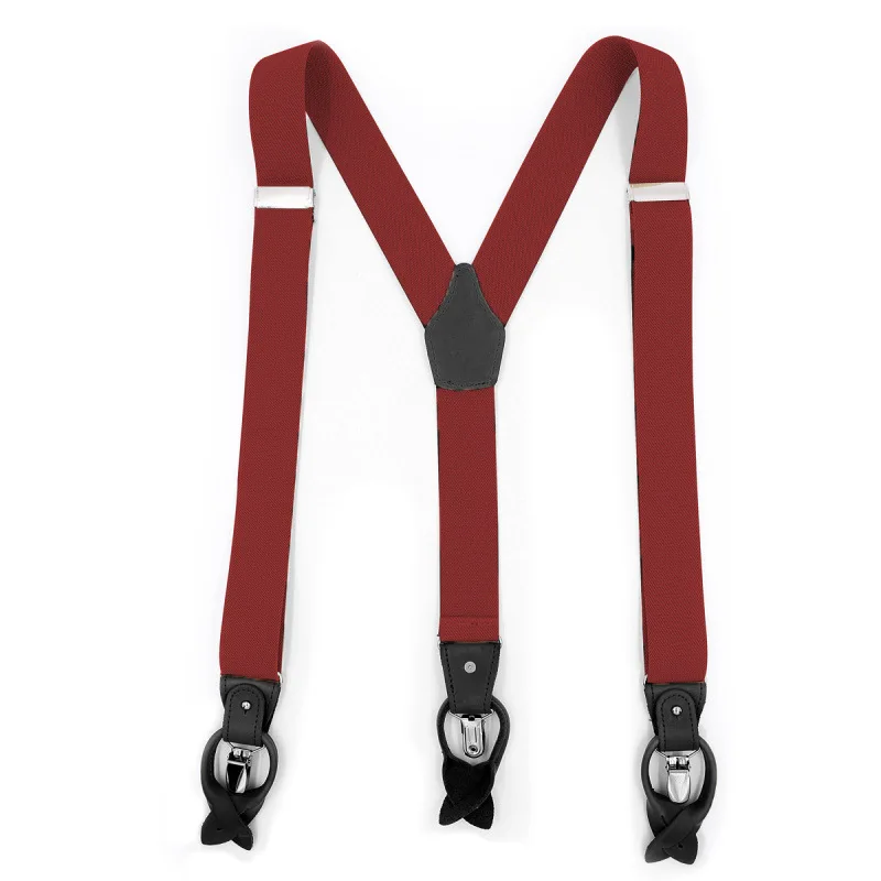 Men's Dual Braces Suspenders with Spaghetti Strap