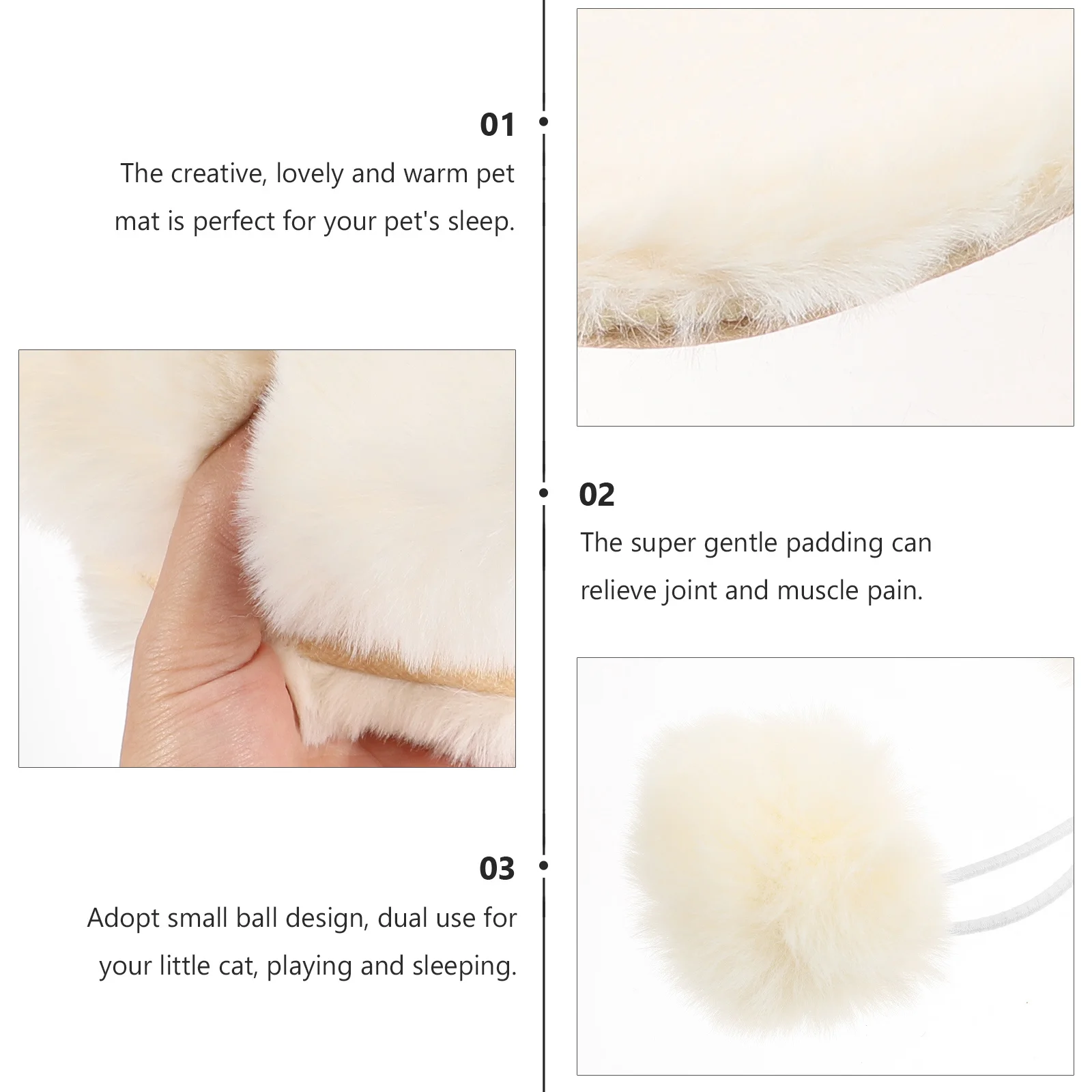 

1Pcs Cat Sleeping Cushion Warm Pet Mat Soft Anti-Slip Pet Bed Cushion Comfortable Sleeping Pad for Cats Dogs Kitten Bed Mat