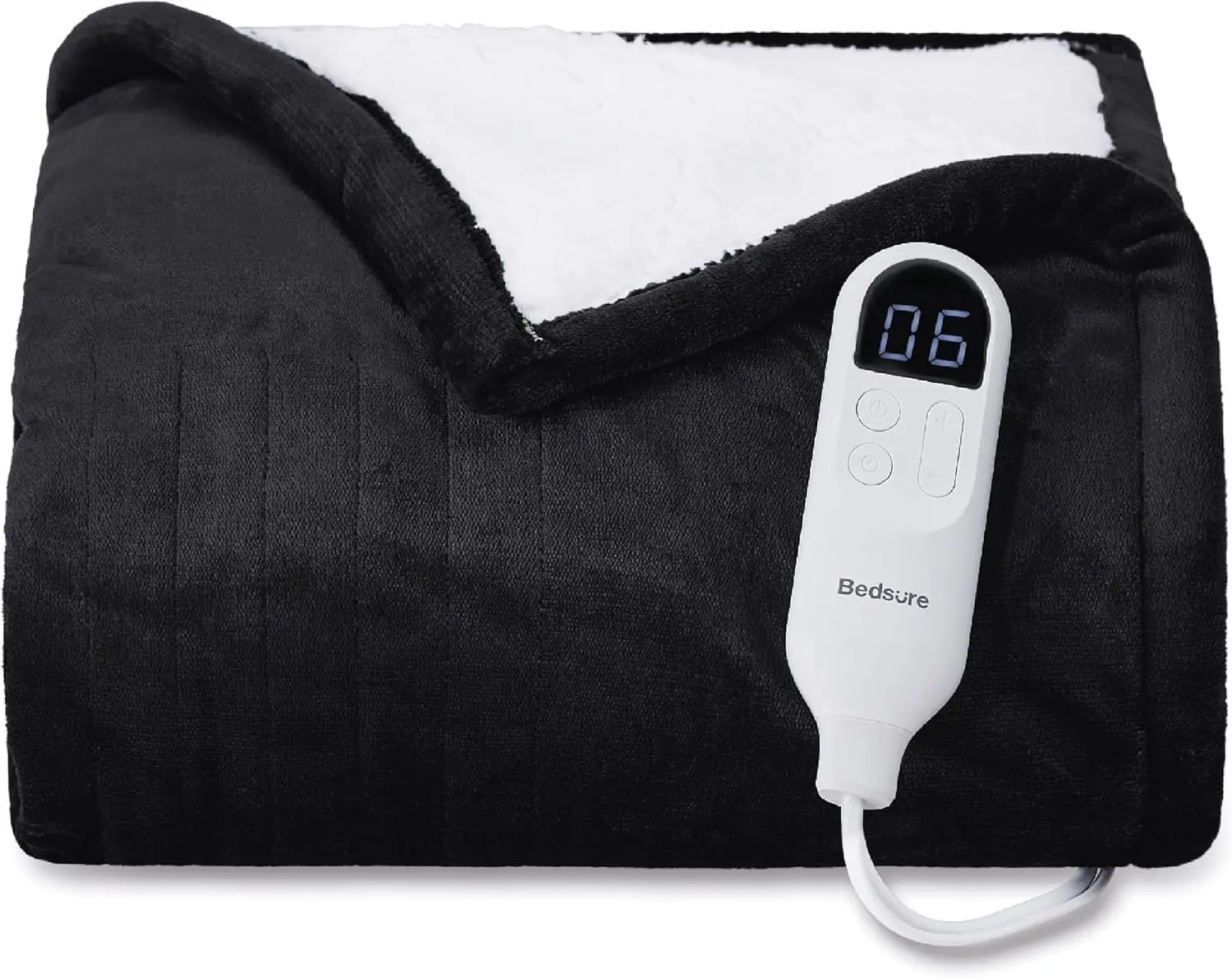 

Fast Heating Electric Throw Blanket, Soft Flannel with 4 Time & 6 Heat Settings, Warm Gift for Family (50x60 inches, Black)