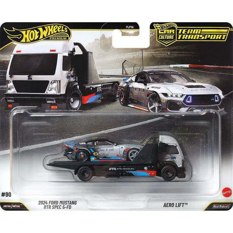 

Hot Wheels Cars Aero Lift&2024 Ford Mustang RTR Spec 5-FD 1/64 Metal Die-cast Model Collection Toy Vehicles FLF56
