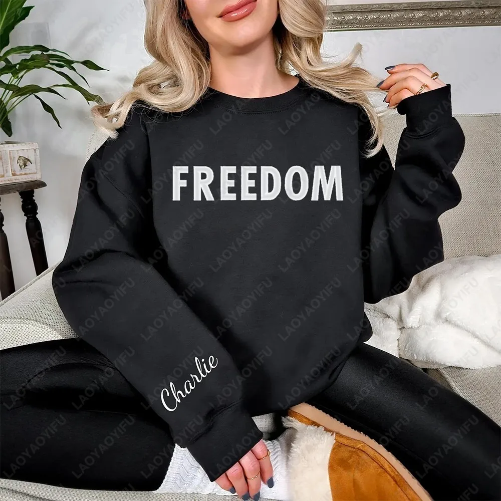 

2025 Charlie Kirk Freedom Sweatshirt True Patriot Charlie Kirk Men Women Shirt Winter Clothes Women RIP Charlie Kirk Clothing