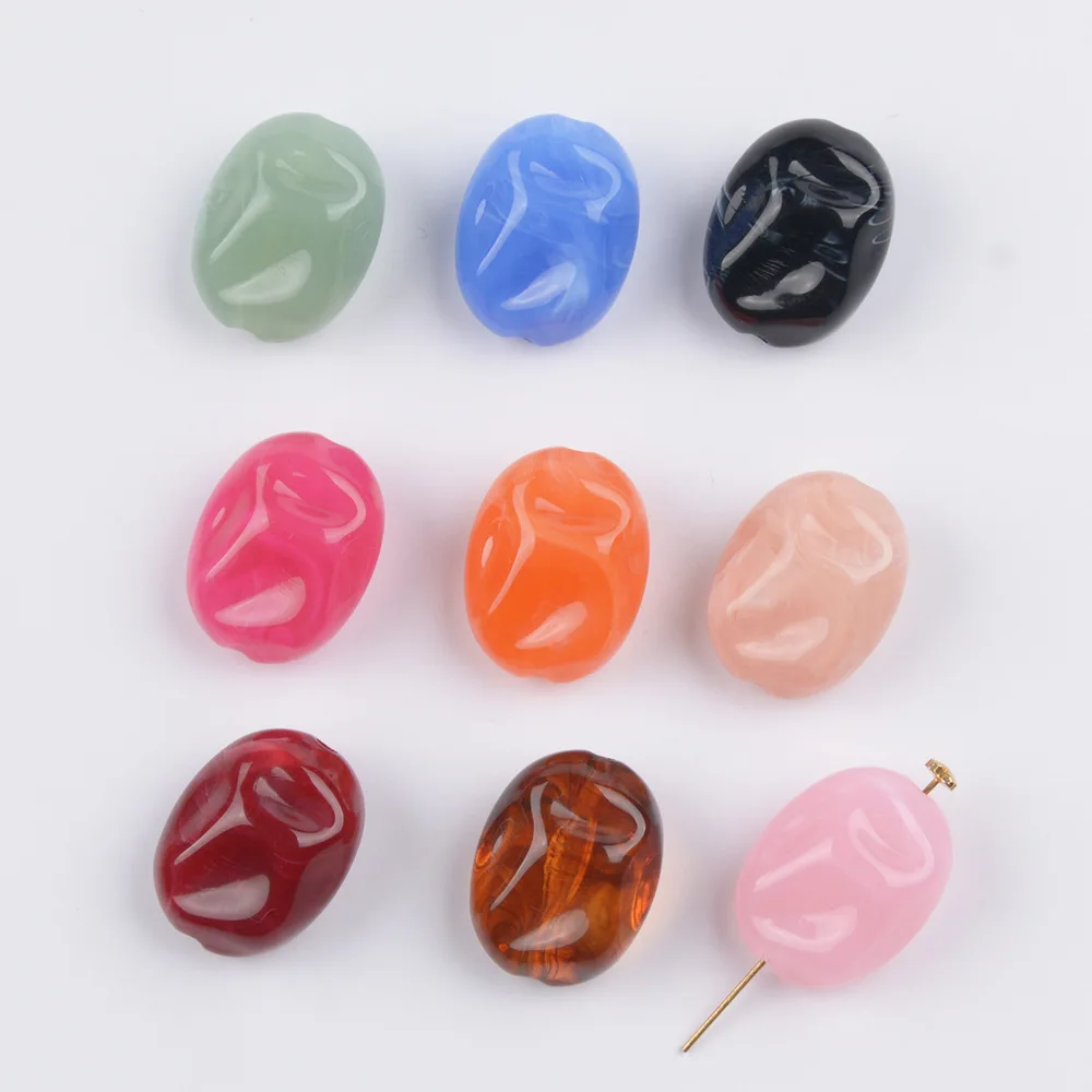 5 Pieces 20*25mm Irregular Two-color Vertical Hole Baroque Style Bead DIY Jewelry Making Necklace Bracelet Accessory Materials