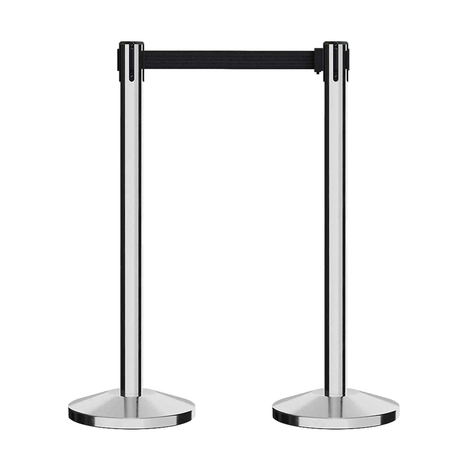 【Professional Use】Tianze Factory Price Stainless Steel Retractable Isolation Belt Black Non-Glare Crowd Control Barrier Galvaniz