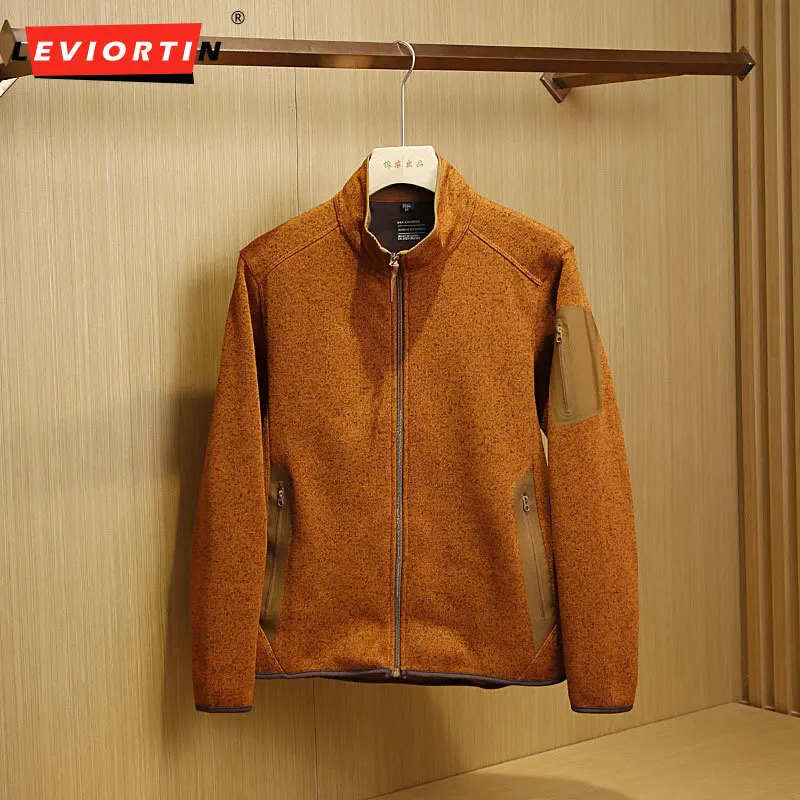 

Осень-зима 2025 г., модная универсальная теплая флисовая одежда с воротником-стойкой, стильная уличная свободная куртка, пальто