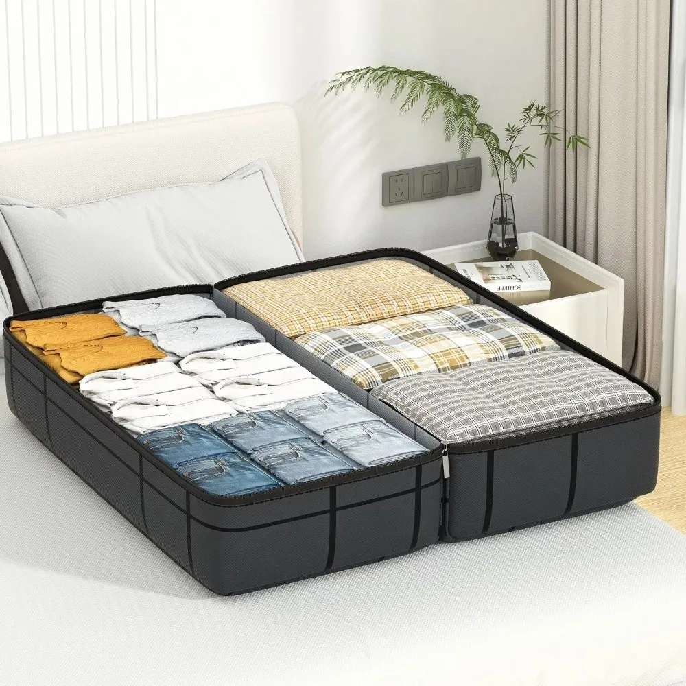 

Multi-Purpose Thickened Clothes Storage Bag Double Zipper Dust-Proof Duffel Bag Large Capacity Folding Tote Bag Seasonal Storage