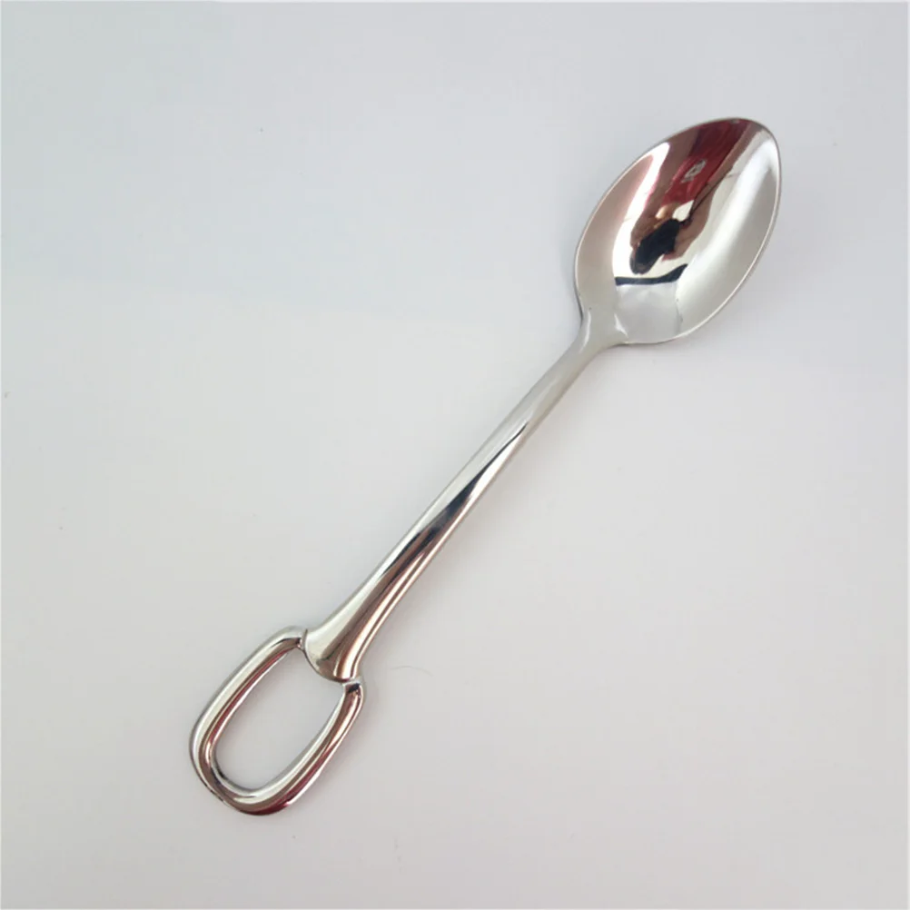 

304 Stainless Steel Creative Teaspoon Coffee Spoon Dessert Stirring Soup Spoons with Hanging Hole teaspoons