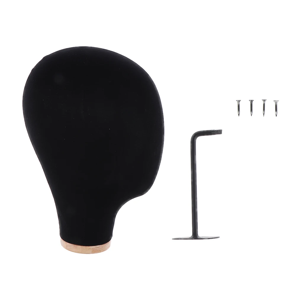 21 Inch Wall Mounted Head Wig Hat Making Glasses Display Model Manikin with Screws Set Wig Making Mannequin Head