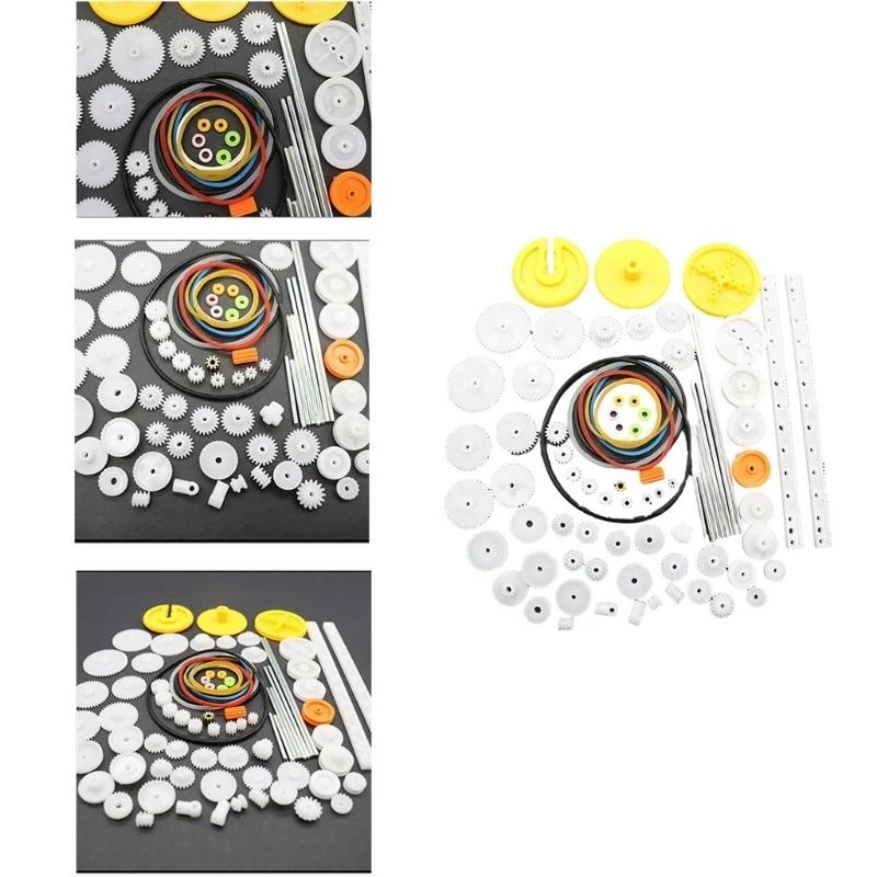 82Pcs Plastic Gear Package Kits Gear for Remote Motor Robot Various Gear Axles