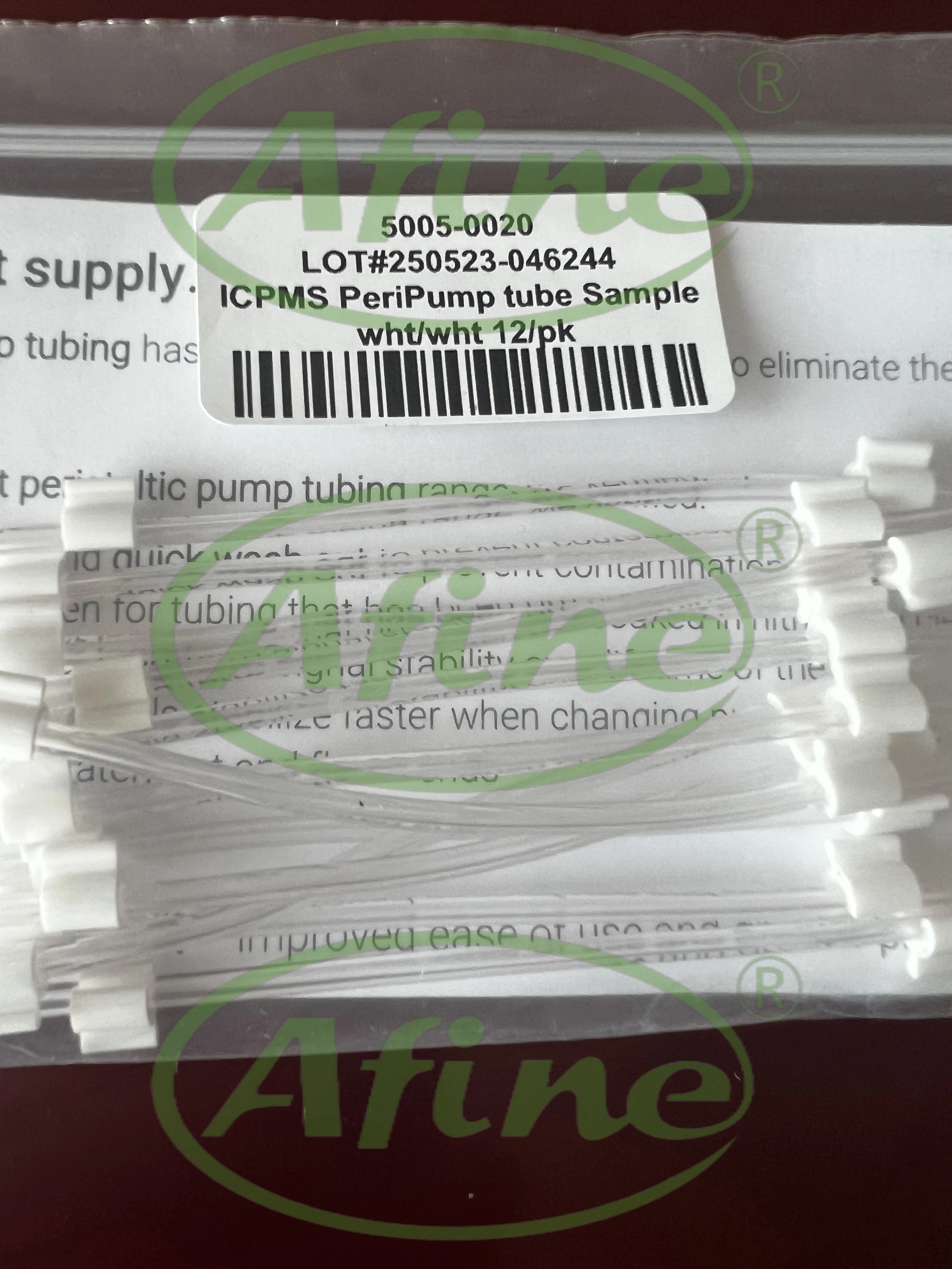 

AFINE Peristaltic Pump Tubing for ICP-MS,5005-0020,Agilent 7500,7700,7800,7850,7900,8800,8900 ICP-MS,G1833-65569,12 pcs/pack