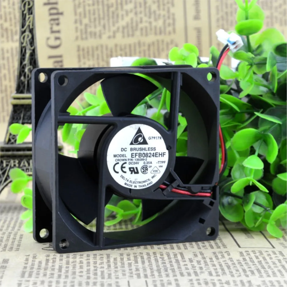 80mm 24V Fan for Delta EFB0824EHF-ROO 80x80x32mm 24V 0.35A 3-Wire Cooling Fan with Stop Alarm