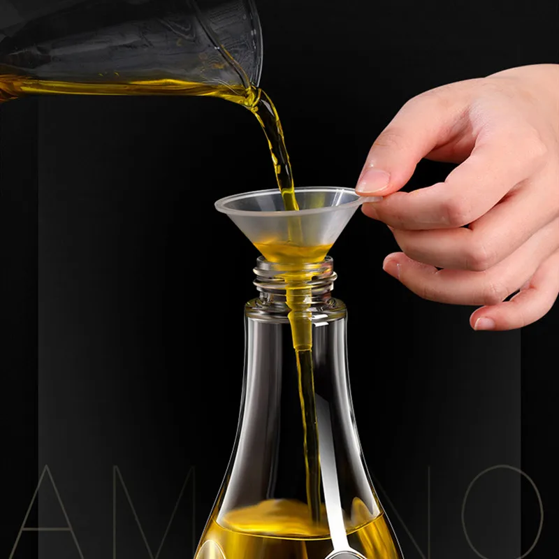 240ML Glass BBQ Olive Oil Spray Diffuser Kitchen Dispenser Bottle Squirt Container Vinegar Sauce Fuel Injection Pot With Funnel