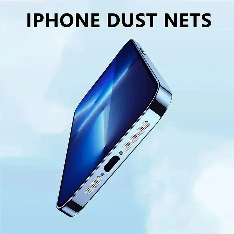 16-1PCS Metal Dustproof Net Stickers For IPhone 17 16 15 Pro Max 16 Plus Speaker Hole Anti-Dust Metal Mesh Dust Cover Universal