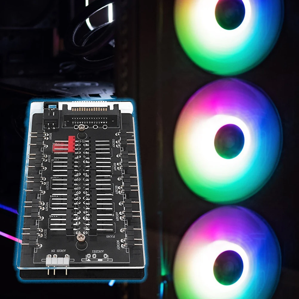 Divisor Multi-Vía Cooler Master de 4 Pines PWM y 5V 3 Pines ARGB, Hub ARGB y PWM 2 en 1, Caja de Expansión para Computadora de Escritorio