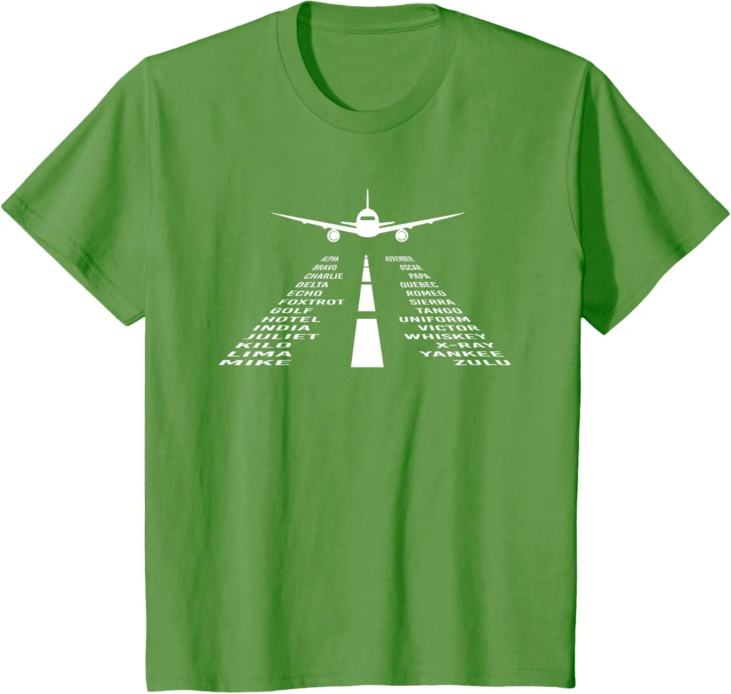 Pilot Flight Airplane Shirts 360 Phonetic Alphabet T-Shirt - Unisex Adult Short Sleeve Tee Cotton Casual Kid Graphic T Shirts