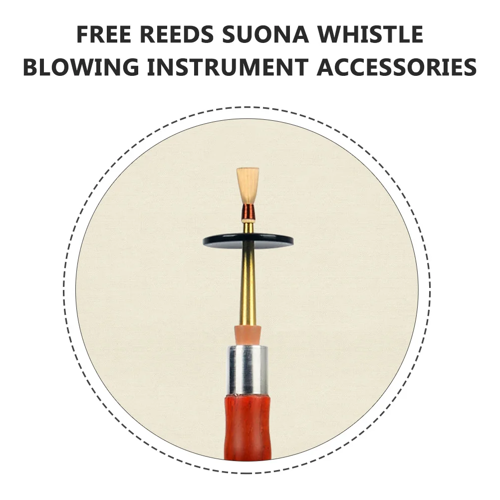 

4pcs Natural Reed High-Class Copper Wire Smooth Sound Instrument Accessories For Suona Simple Reeds Portable Reeds Creative