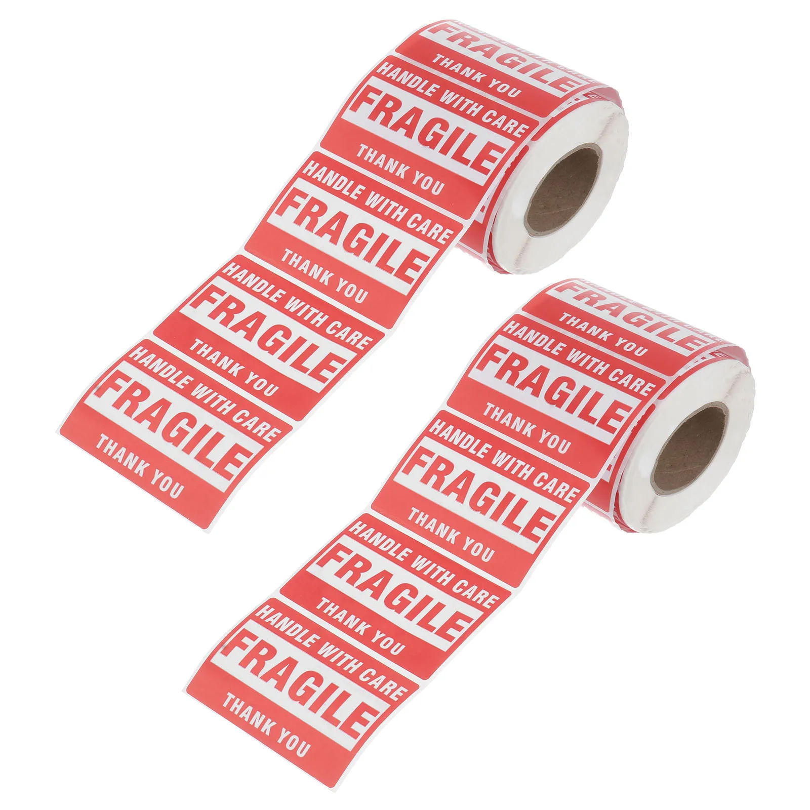 

2 Rolls Barcode Sticker Warning Sign Self Adhesive Strong Adhesion Red Weather Resistant Stick On Boxes Bags Windows Walls Metal