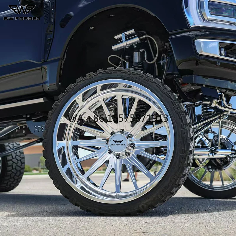 

Polished Deep Lip Forged Alloy Truck Wheels 6x139.7 8x180 8x165.1 Heavy Duty Offroad Rims