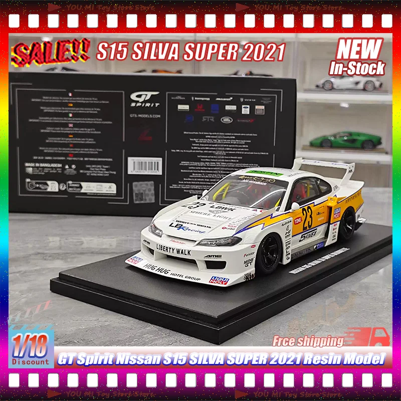 

1:18 In Stock Gt Spirit 2021 Nisson S15 Silva Super Resin Car Model Lb Tokyo Racing Livery Collectible For Automotive Hobbyists