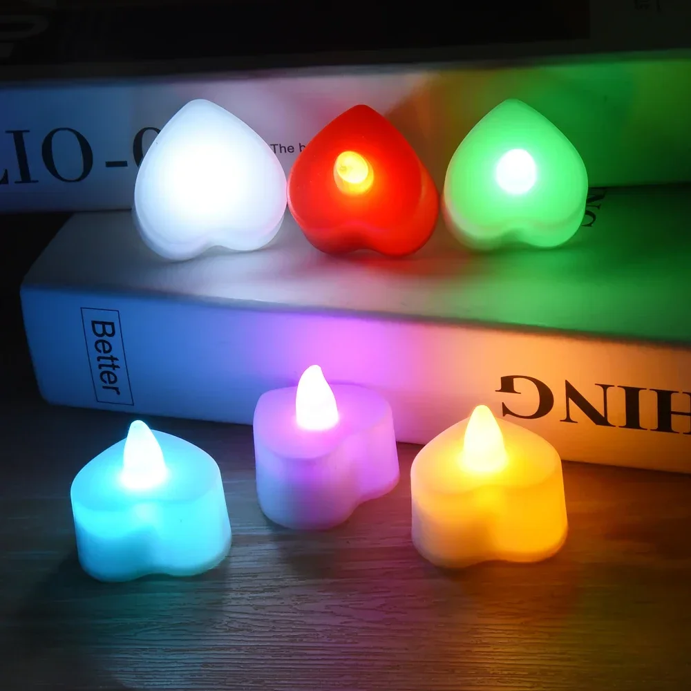 4/1PCS LED Candle Light Battery Powered Flameless Flickering Small Tealight Romantic Wedding Birthday Party Household Decoration