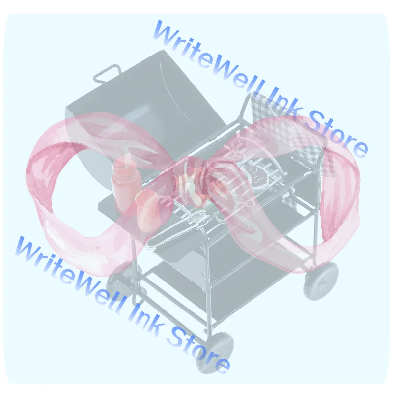 

1Set Grill Cart Food Miniature Ornaments For 1/12 Doll House For Dollhouse Kids Toys
