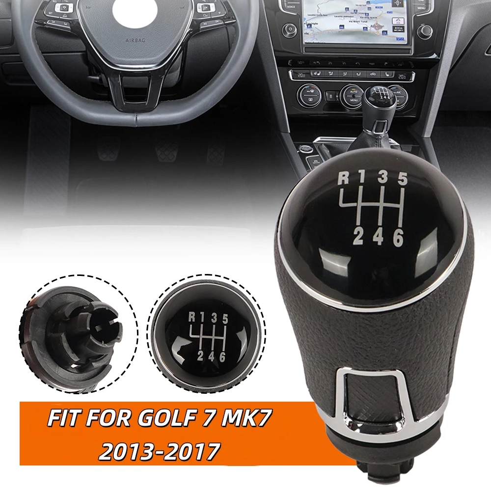 

For VW Golf 7 Golf MK7 A7 GTI GTD R 2013 2014 2015 2016 2017 Car-Styling 5 Speed 6 Speed Car Stick Gear Shift Knob Leather Boot