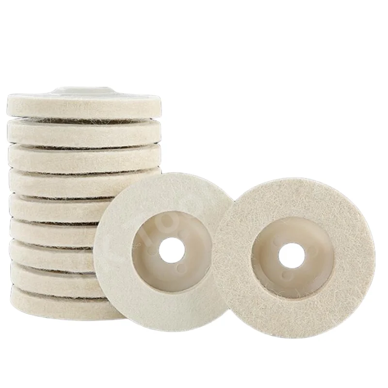 95/97mm 5/10PCS Grinding Polishing Wool Wheel Polishing Pad For Use on Stone Wood Metal Glass Ceramics Efficient Durable