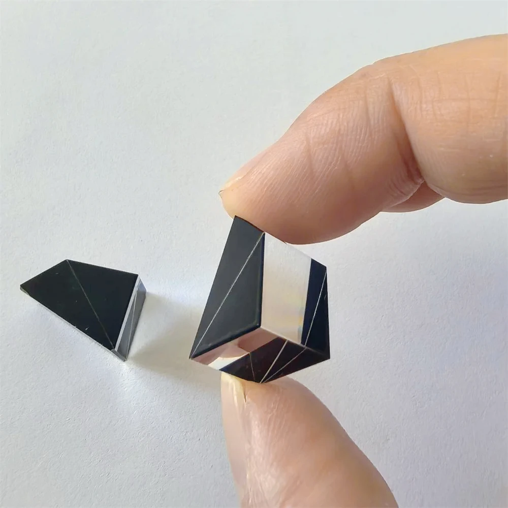 Trapezoidal Glued Right Angle Triangular Prisms Black Coating K9 Optical Glass For Teaching Photography Research 10pcs