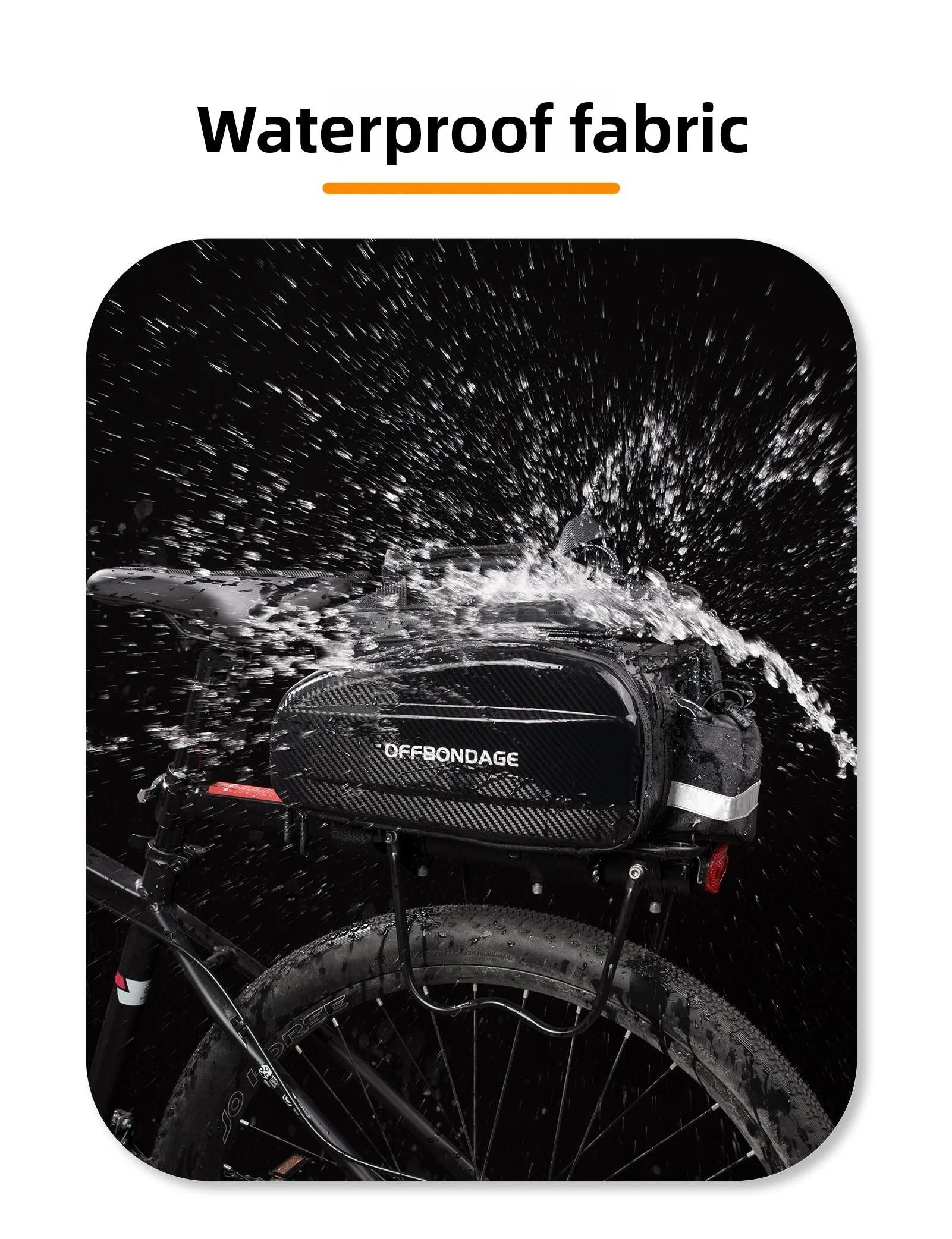 OFFBONDAGE 20L Fahrrad-Hecktasche, Fahrradsatteltasche, MTB-Gepäckträgertasche, Fahrrad-Reisetasche, Fahrradkorb, Fahrradzubehör – Detail 7